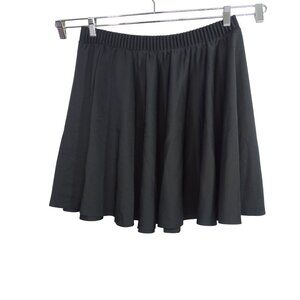 H&M Black Flared Full Skirt Women Size L Pull On Knee Length NEW